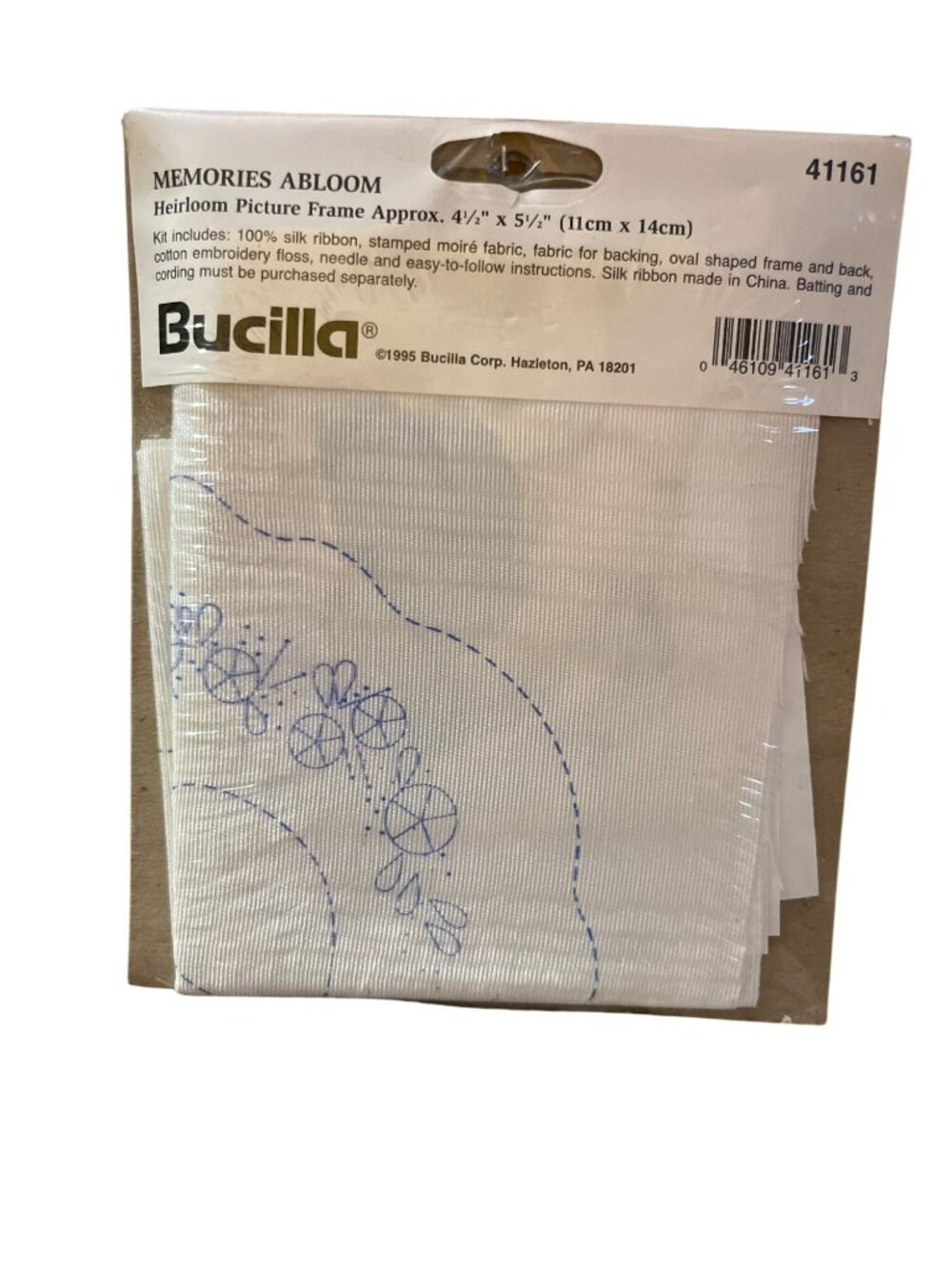 Vintage Bucilla Silk Ribbon Embroidery Kit Memories Abloom Frame 1995 NEW - Picture 7 of 9